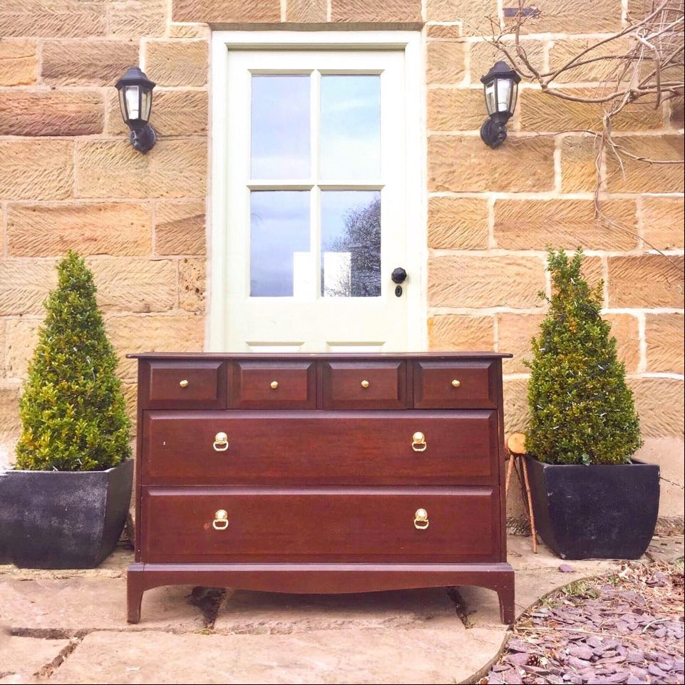 Stag chest of drawers