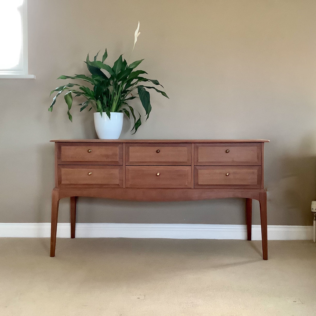 Stag 6 drawer console / sideboard / dressing table